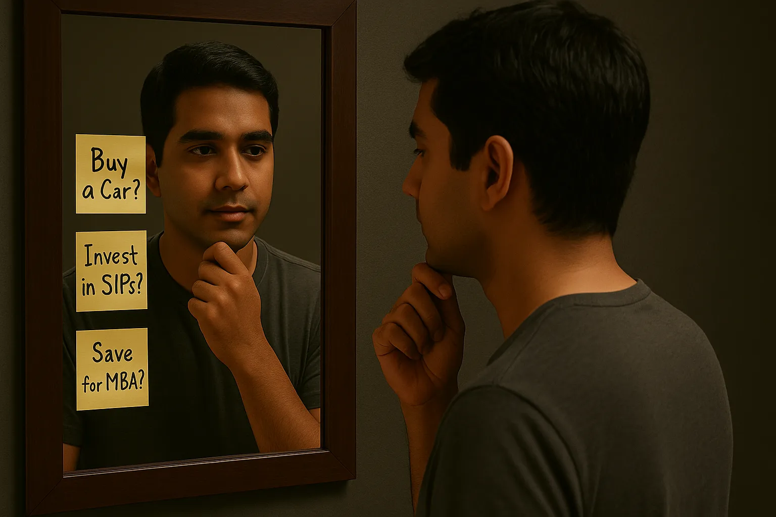 investment_decision_mirror_scene investment_decision_mirror_scene